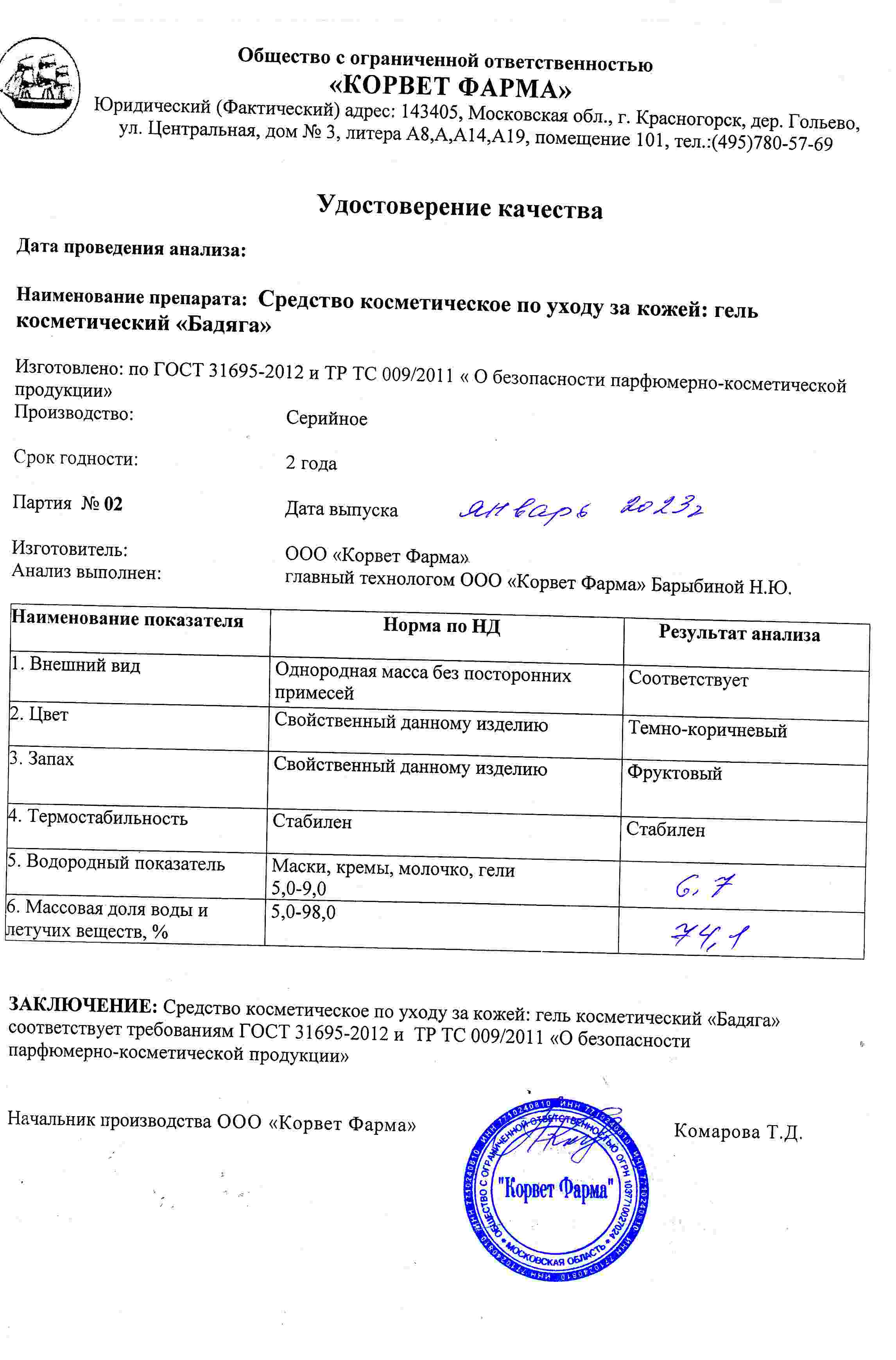 Паспорт №01202302